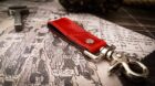 Schlüsselanhänger Leder Damen rot individuell