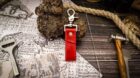 Schlüsselanhänger Leder Damen rot personalisiert